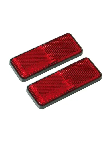 Reflectores Rectangulares Rojos 90X35 Mm 2 Piezas