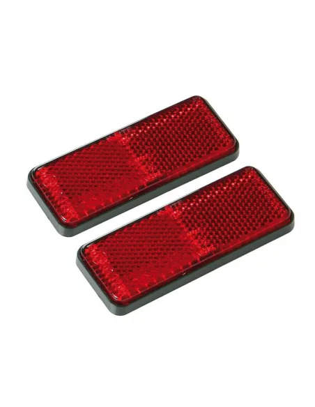 Reflectores Rectangulares Rojos 90X35 Mm 2 Piezas