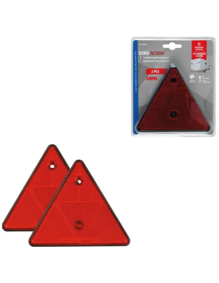 Reflectores Triangulares Rojos 160 Mm 2 Piezas