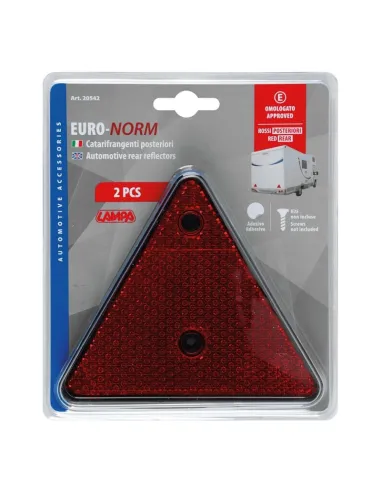 Reflectores Triangulares Rojos 160 Mm 2 Piezas