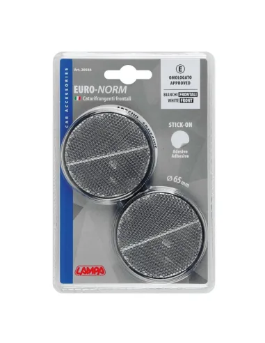 Reflectores Ovalados Blancos 65 Mm 2 Piezas