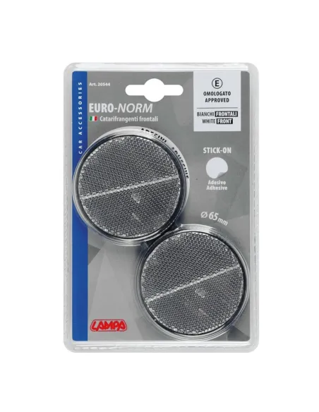 Reflectores Ovalados Blancos 65 Mm 2 Piezas