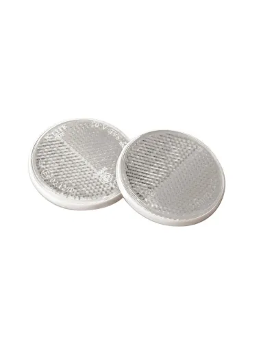 Reflectores Ovalados Blancos 65 Mm 2 Piezas