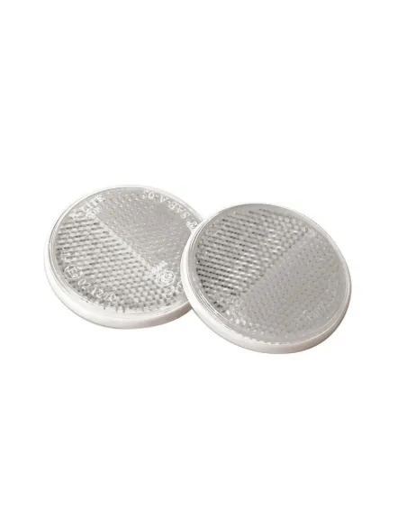 Reflectores Ovalados Blancos 65 Mm 2 Piezas