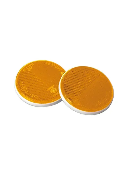 Reflectores Ovalados Ambar 65 Mm 2 Piezas