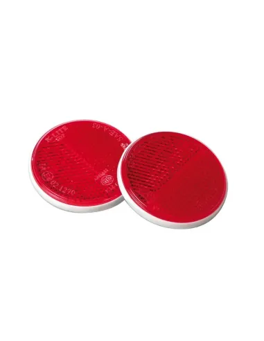 Reflectores Ovalados Rojos 65 Mm 2 Piezas