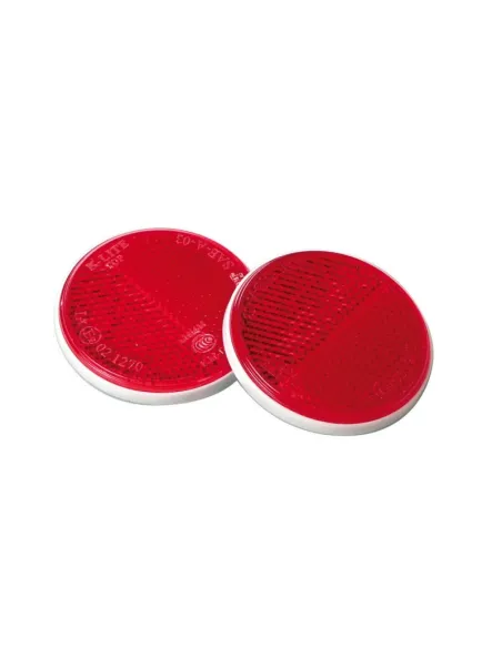 Reflectores Ovalados Rojos 65 Mm 2 Piezas