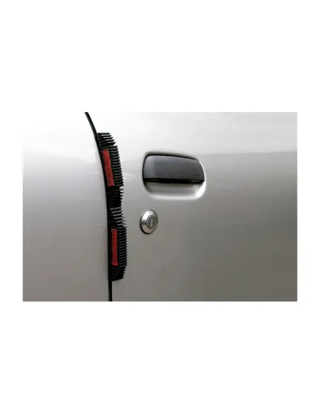 Protector De Puertas Negros Con Reflectores Rojos 2 Piezas