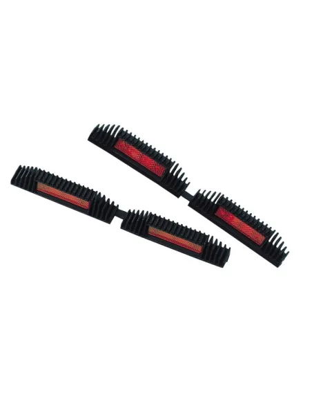 Protector De Puertas Negros Con Reflectores Rojos 2 Piezas