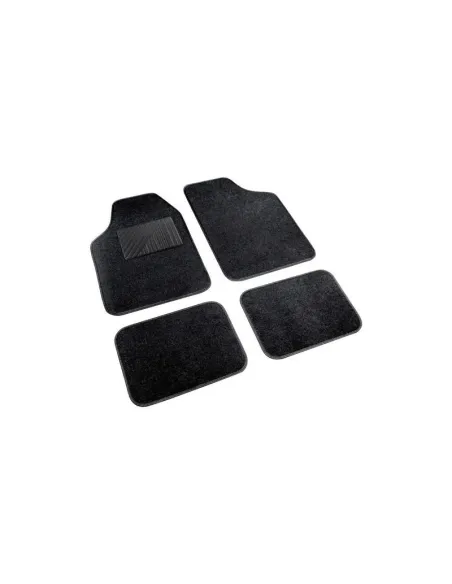 Alfombras Cosmo Universal Moqueta Y Pvc Negro 4 Piezas