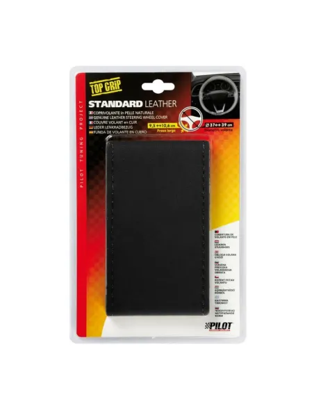 Funda Volante Para Coser Piel Negro 37-39 Cm