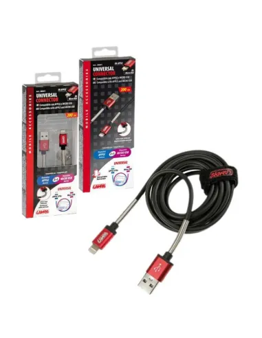 Cable Universal Usb Y Micro Usb/Apple 8 Pin 200 Cm