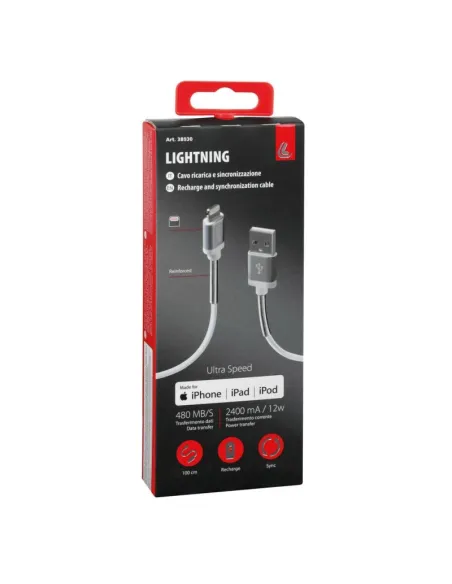 Cable Compatible Camión 24V Original 1M Usb/Iphone 5/6/7 (8 Pins Lighting)