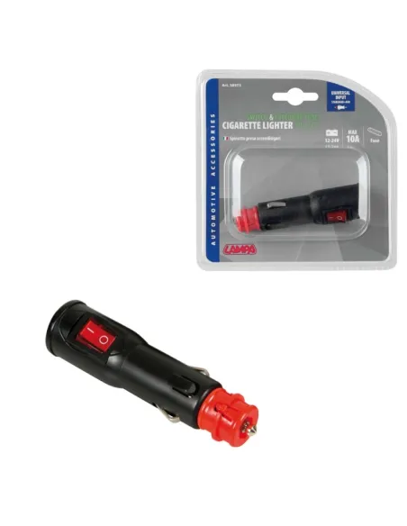 Enchufe Mechero Standard Din Interruptor On/Off 12/24V 10A