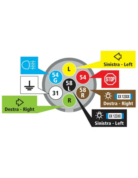 Enchufe  Bloqueo Rosca 7 Polos