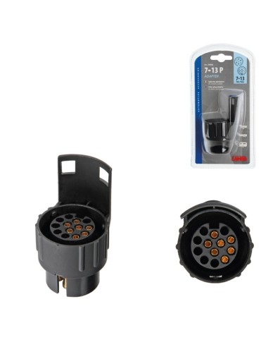 Enchufe Adaptador Polos 7 Macho 13 Hembra