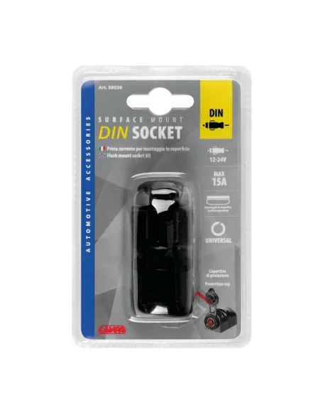 Toma Enchufe Mechero Ext-5 Din Con Tapa Max 15A 12/24V