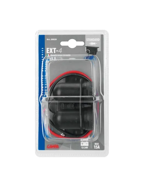 Enchufe Mechero Ext-4 2 Tomas Interior Y Exterior Impermeable 15A 12/24V