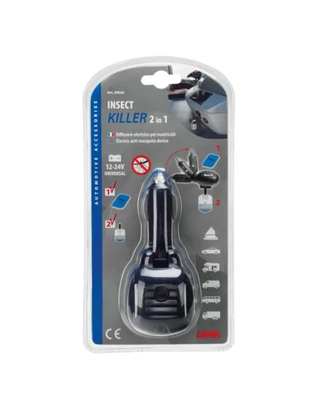 Difusor Antimosquitos Killer 2 En 1 Angulo De Giro Luz Led 12/24V