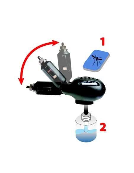 Difusor Antimosquitos Killer 2 En 1 Angulo De Giro Luz Led 12/24V
