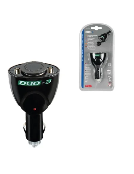 Enchufe Mechero Duo3 1 Toma Standard 2 Usb 12V 5W