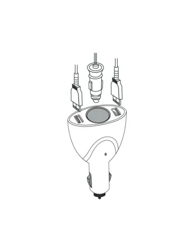 Enchufe Mechero Duo3 1 Toma Standard 2 Usb 12V 5W