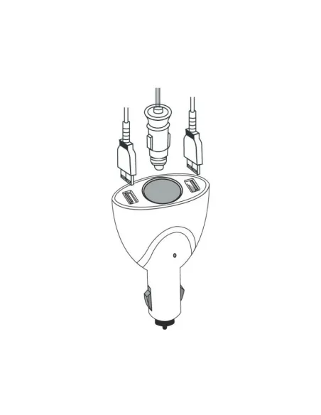 Enchufe Mechero Duo3 1 Toma Standard 2 Usb 12V 5W