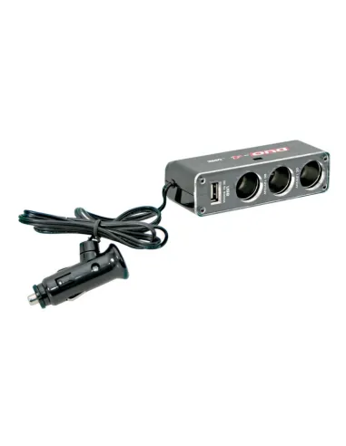 Adaptador Enchufe Mechero Duo-4 3 Tomas 1 Usb...