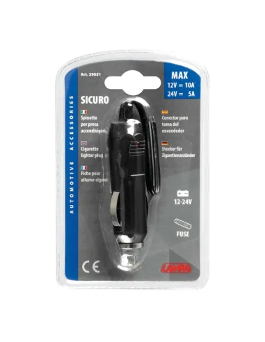 Enchufe Mechero Sicuro Indicador Led Fusible...