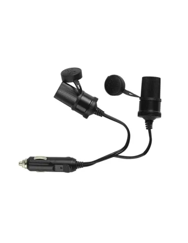 Enchufe Mechero 2 Tomas Cable 18 Cm Con Tapas...