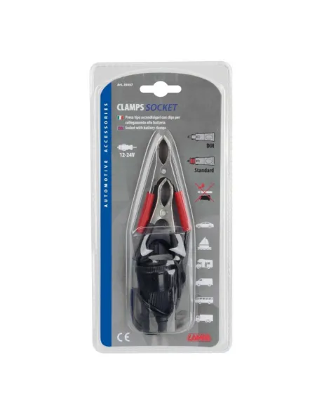 Enchufe Con Pinzas De Bateria 12/24V