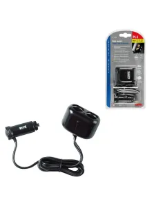 Enchufe Mechero Pl2 2 Tomas Led Fusible 200 Cm Cable 10A...