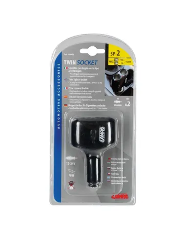 Enchufe Mechero Gemelo 2 Tomas Luz Led Fusible...