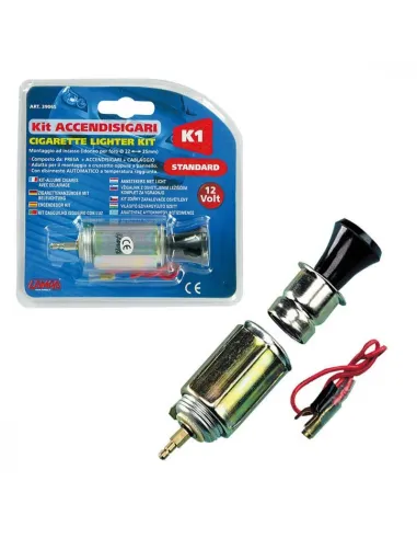 Enchufe Mechero Standard K1 Con Luz 21 Mm Diametro 12V