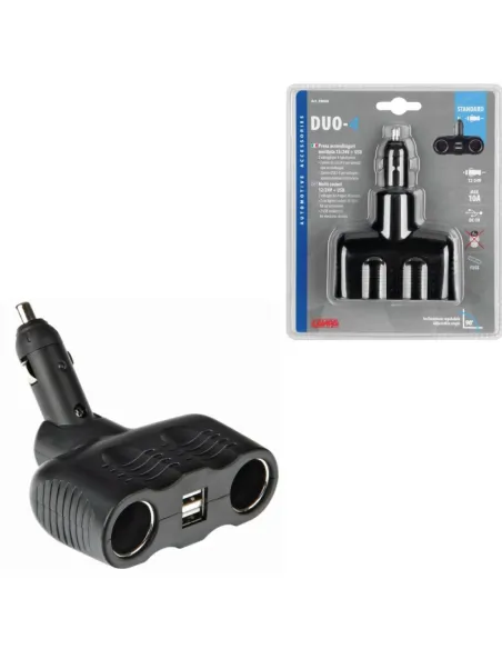 Toma Mechero Duo-4 2 Tomas Standard 2 Usb 12/24V