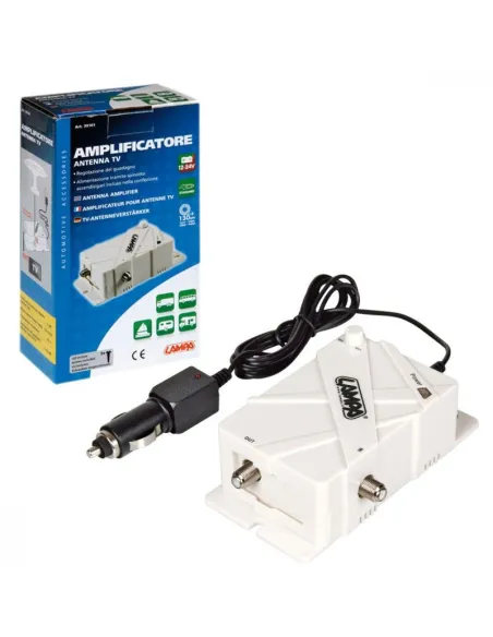 Amplificador Antena Tv Standard 12/24V Cable 130 Cm