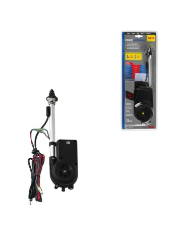 Antena Electrica Automática Black Master Altura 29 Cm Acople 20-25 Mm Ø