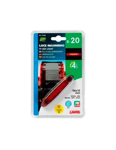 Luz De Galibo 4 Led 12/24V Roja