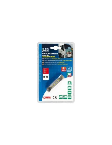 Luz De Galibo 4 Led Acero 12/24V Roja