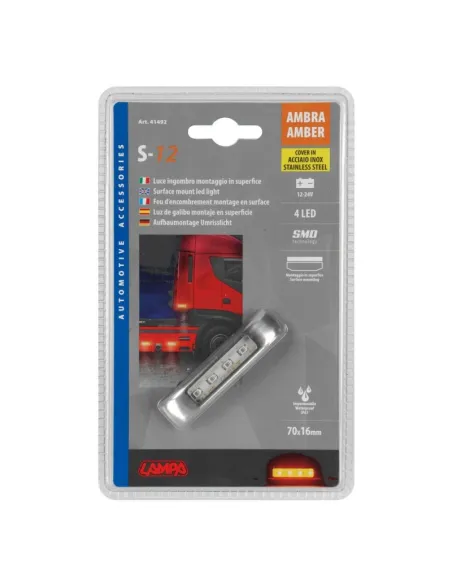 Luz De Galibo 4 Led 12/24V Ambar