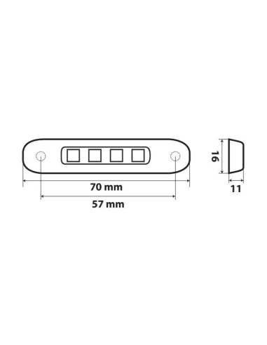 Luz De Galibo 4 Led 12/24V Ambar