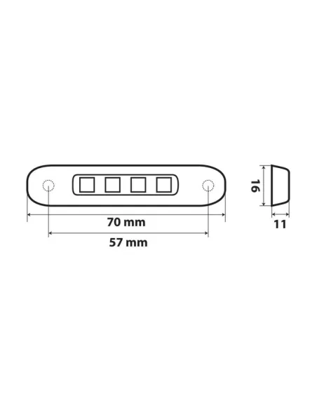 Luz De Galibo 4 Led 12/24V Ambar