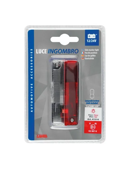 Luz De Posicion Lateral Rojo/Blanco 12/24V T4W