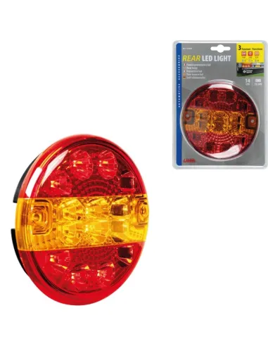 Faro Trasero Redondo 3 Funciones 14 Led 12/24V Homologacion E