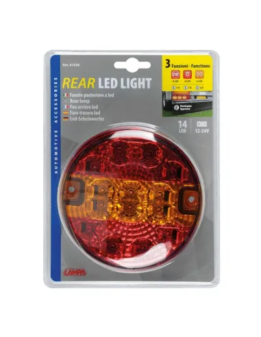 Faro Trasero Redondo 3 Funciones 14 Led 12/24V...