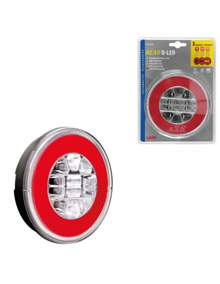 Faro Trasero Redondo 29 Led 12/24V 3 Funciones Homologacion E