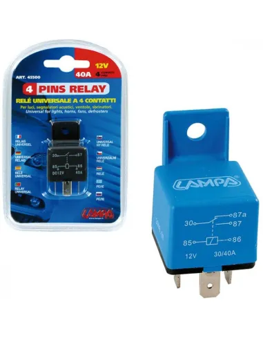 Rele Universal 4 Pins 12V 30/40A