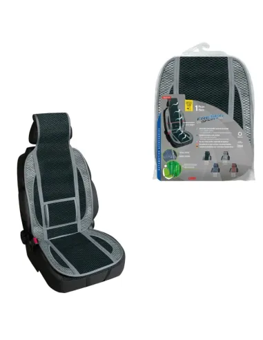 Respaldo De Asiento Deportivo En Fibra De Bambu Natural Deportivo Negro/Gris