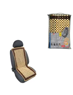 Respaldo Asiento Bolas Madera "Samurai" Natural Y Marron