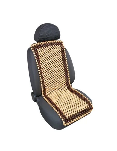 Respaldo Asiento Bolas Madera "Samurai" Natural Y Marron